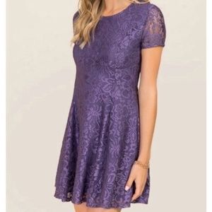 Francesca's Purple Lace Dress Size Small